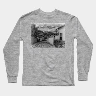 A moody study of a street in Tiradentes. Long Sleeve T-Shirt